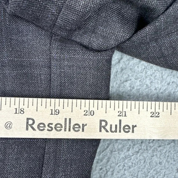 Pronto Uomo Platinum 100% Wool Blazer Men 40R Black Plaid 2 Button Double Vented - Picture 9 of 16